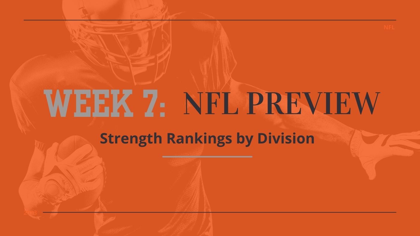 Week 7 NFL Preview: Strength Rankings By Division